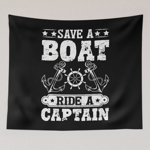 Item preview, Save A Boat Ride A Captain Pontoon Maritime Nautical designed and sold by MelanieMiram1.