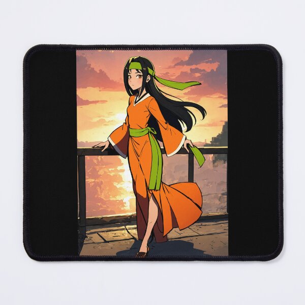 Item preview, Xochitl Ahuactzin Las Leyendas Saga Art | Orange Kimono Sunrise Aztec Aesthetic designed and sold by iloveanimechibi.