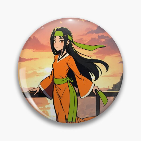 Item preview, Xochitl Ahuactzin Las Leyendas Saga Art | Orange Kimono Sunrise Aztec Aesthetic designed and sold by iloveanimechibi.