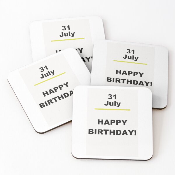 Item preview, Copy of Minimalist Happy Birthday Design — July 31 designed and sold by ariksworld.