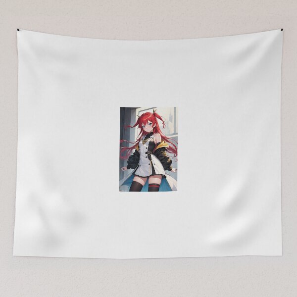 Item preview, Xue Wang World Dai Star Anime Art | Red Hair Twin Tails Actress Idol Aesthetic designed and sold by iloveanimechibi.