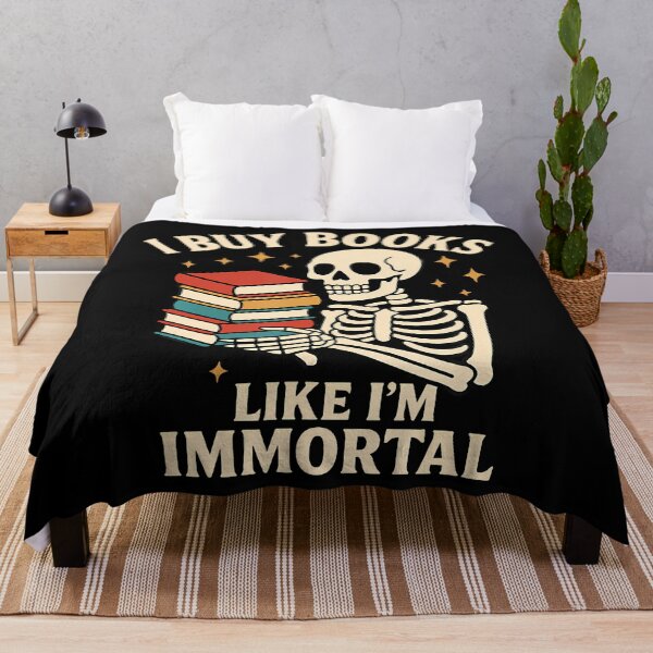 Item preview, I Buy Books Like I'M Immortal Skeleton Reader Books Reading designed and sold by SharronDawn.