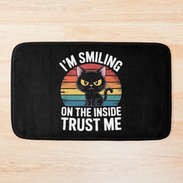 Item preview, I'm Smiling On The Inside Trust Me Cat designed and sold by BubblePancake.