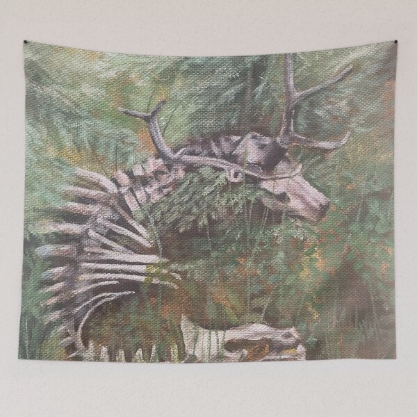 Item preview, dear skeleton acrylic painting designed and sold by June Clancy.