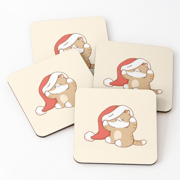 Item preview, Cat in Christmas Santa Hat designed and sold by salposi.