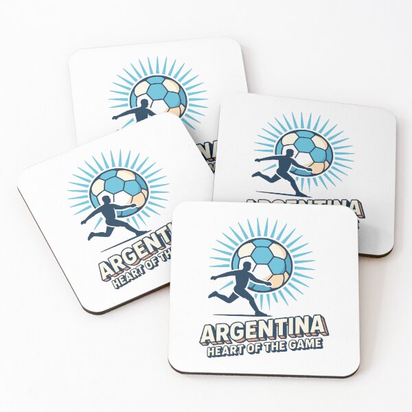 Item preview, Argentina Heart of the Game – Retro Soccer Fan Design designed and sold by PrintMastery.