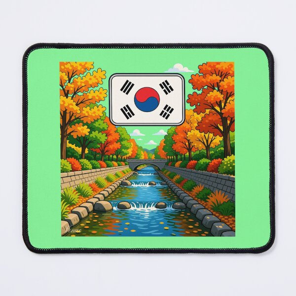 Item preview, Cheonggyecheon Winter Lights – 3D Comic Snowy Night Scene, designed and sold by PaintMeWorld.