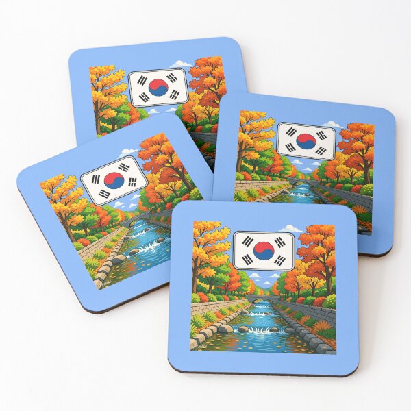 Item preview, Cheonggyecheon Winter Lights – 3D Comic Snowy Night Scene,   designed and sold by PaintMeWorld.