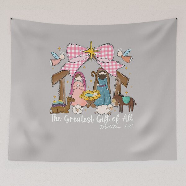 Item preview, The Greatest Gift of All Nativity Scene Jesus Christian Christmas designed and sold by KristineLi.