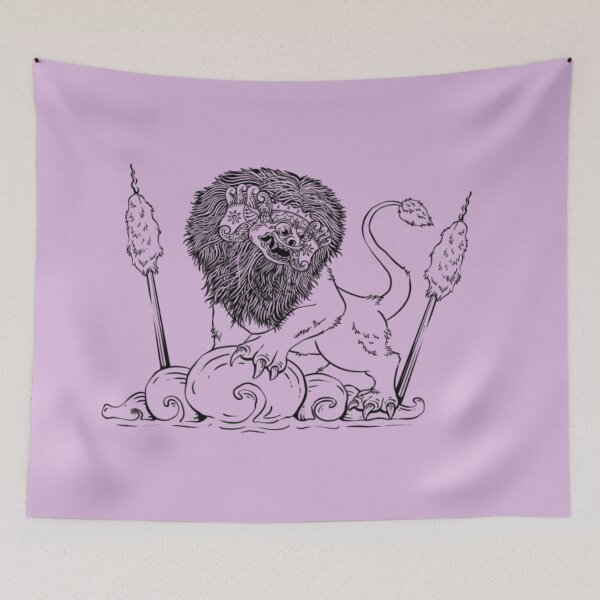 Item preview, Powerful Lion Linework designed and sold by Vinsinv.