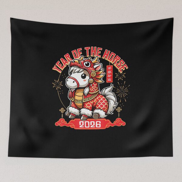 Item preview, Cute Happy Chinese Lunar New Year Of The Horse 2026 Youth designed and sold by MarianMartha.