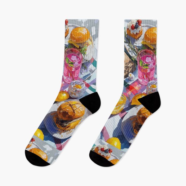 Item preview, Vibrant Summer Picnic – Colorful Food Art with Burgers, Pizza & Lemon Drinks designed and sold by Grafititee.
