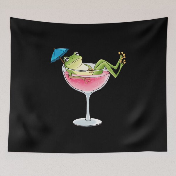 Item preview, Funny Cocktail Frog Meme Humor Drink Drinkers Frog designed and sold by MarianMartha.
