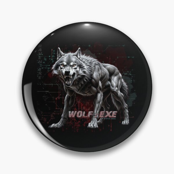 Item preview, WOLF.EXE – Primal Code, Digital Wolf from a Disrupted System designed and sold by CrisMor-Art.