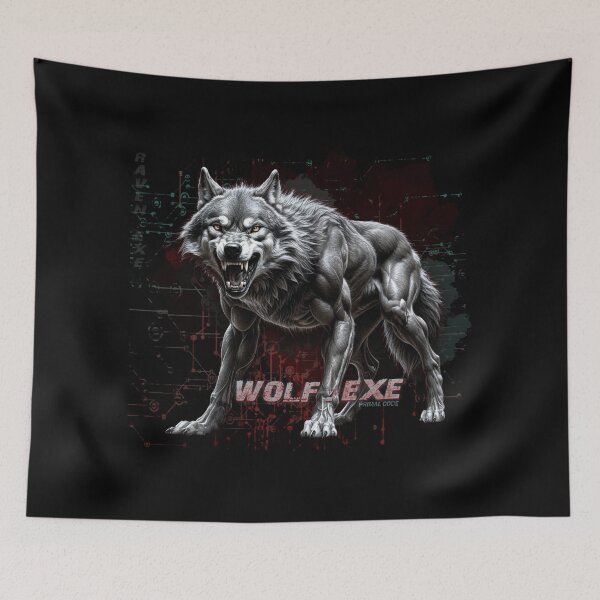 Item preview, WOLF.EXE – Primal Code, Digital Wolf from a Disrupted System designed and sold by CrisMor-Art.