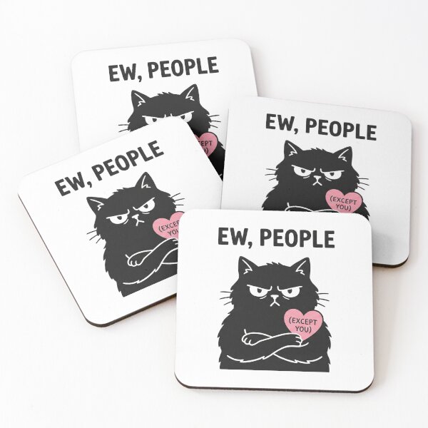 Item preview, Ew People Except You Funny Cat Valentine designed and sold by BKPrintDesing.