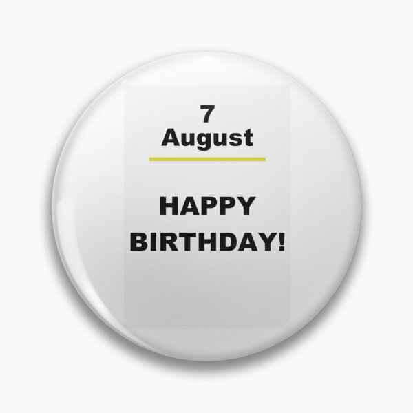 Artikelvorschau, Minimalistisches Design zum Geburtstag – 7. August entworfen und verkauft von ariksworld.