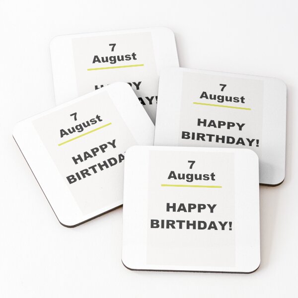 Item preview, Minimalist Happy Birthday Design — August 7 designed and sold by ariksworld.