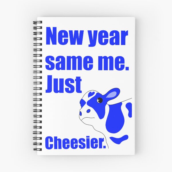 Item preview, New Year Same Me, Just Cheesier – Funny Cow Pun designed and sold by lifestylecreep.