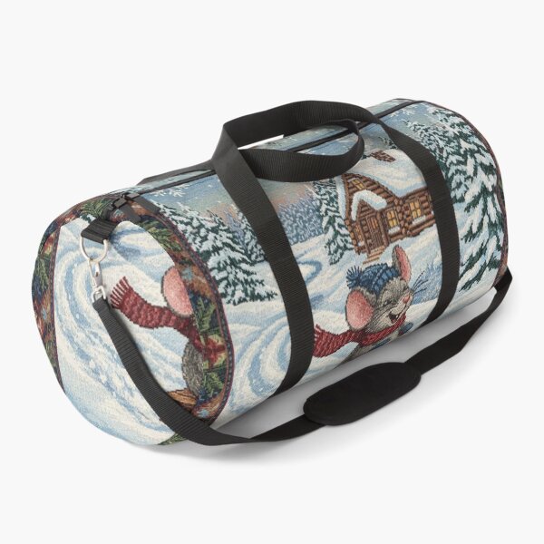 Item preview, woven image, mouse riding a sled designed and sold by Mauswohn.