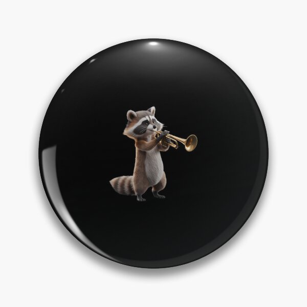 Item preview, Raccoon Playing Trumpet Funny Trumpet Band Raccoon Trumpeter designed and sold by ToriCarylon.