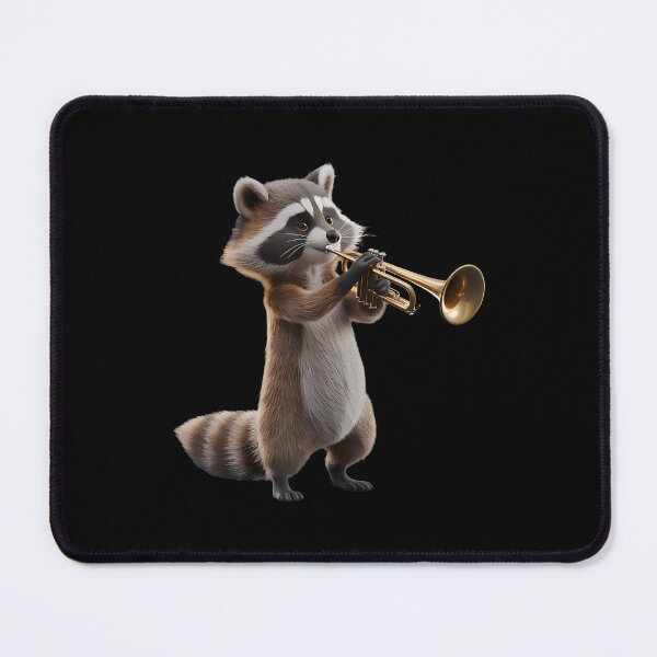 Item preview, Raccoon Playing Trumpet Funny Trumpet Band Raccoon Trumpeter designed and sold by ToriCarylon.
