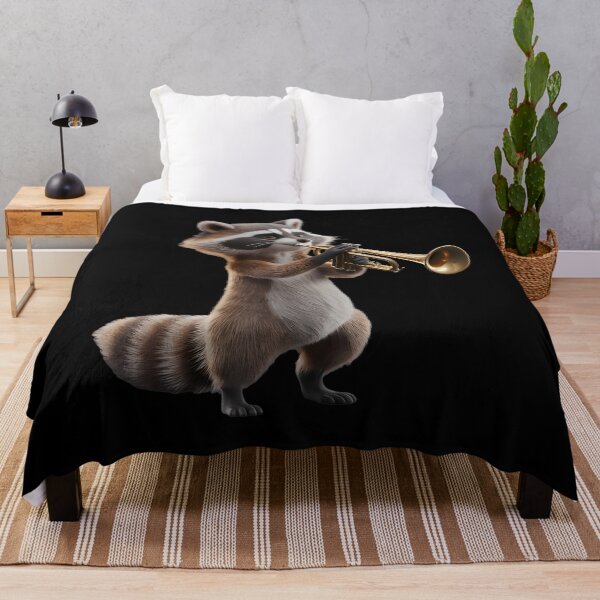 Item preview, Raccoon Playing Trumpet Funny Trumpet Band Raccoon Trumpeter designed and sold by ToriCarylon.