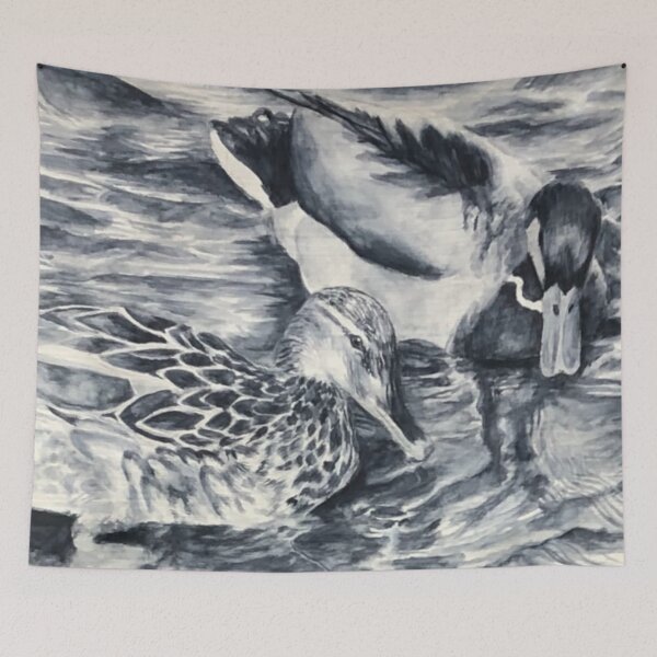 Item preview, ducks water colour painting designed and sold by June Clancy.