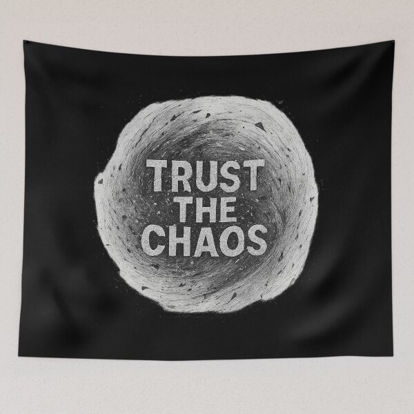 Item preview, Trust the Chaos - Abstract Vortex Typography designed and sold by MKreative Studio.