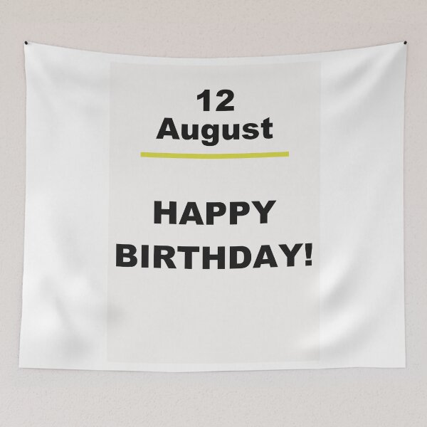 Item preview, Minimalist Happy Birthday Design — August 12 designed and sold by ariksworld.