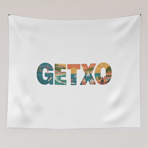 Item preview, Getxo España Art - Coastal Town Lettering Design designed and sold by CircinusStore.