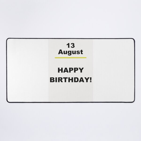 Item preview, Minimalist Happy Birthday Design — August 13 designed and sold by ariksworld.