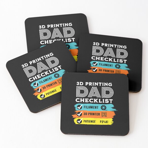 Item preview, 3D Printer Dad Checklist Fathers Funny Maker Patience Joke designed and sold by ToriCarylon.