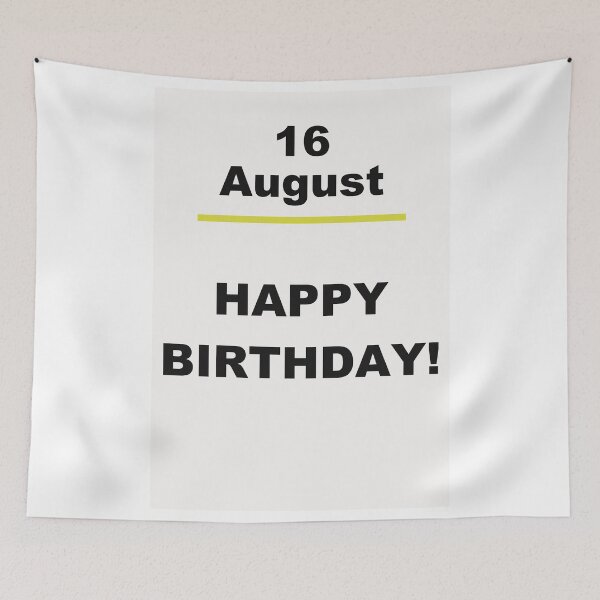 Item preview, Minimalist Happy Birthday Design — August 16 designed and sold by ariksworld.