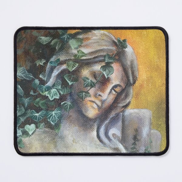 Item preview, statue covered in vines painting designed and sold by June Clancy.