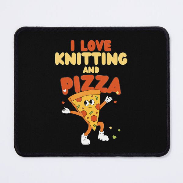 Item preview, I Love Knitting And Pizza Yarn Needles Wool Hobby designed and sold by OnaConnie.