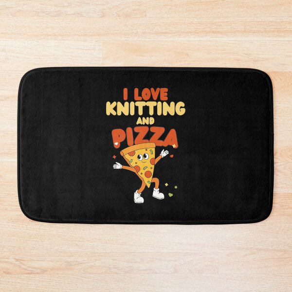 Item preview, I Love Knitting And Pizza Yarn Needles Wool Hobby designed and sold by OnaConnie.