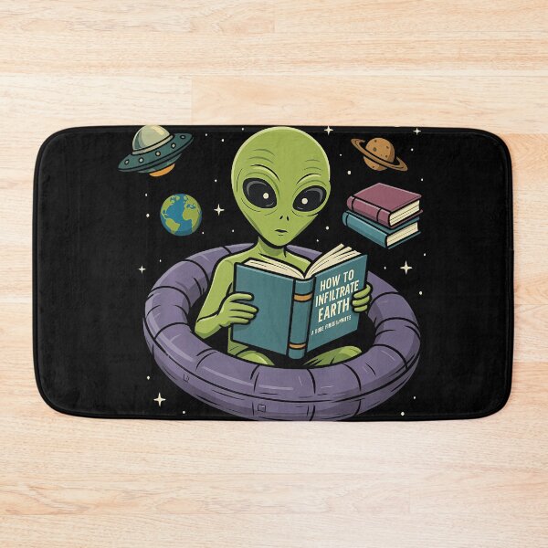 Item preview, Lost In Good Book Nerd Alien Reading Space Ufo Book Lover designed and sold by JeneMindy.