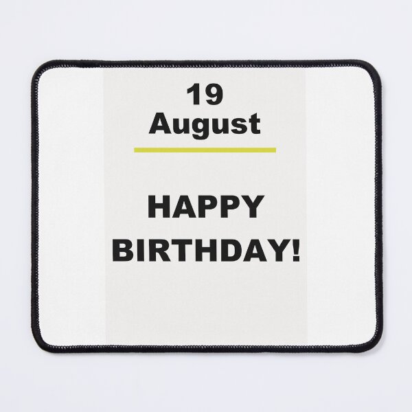 Item preview, Minimalist Happy Birthday Design — August 19 designed and sold by ariksworld.