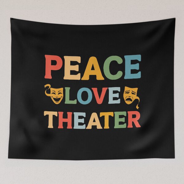 Item preview, Peace Love Theater Retro Theater Nerd Drama Lover designed and sold by KristinTara.