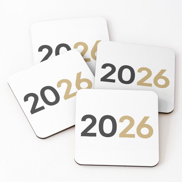 Item preview, New Year 2026 – Minimal Black & Gold Typography designed and sold by mbmstores.