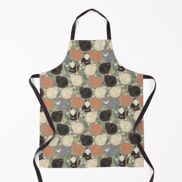 Item preview, Cosy Cat Pattern with Wattle & Ferns designed and sold by TroyTheTerrific.