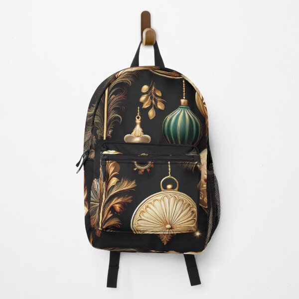 Item preview, Vintage christmas decorations on a black background designed and sold by Photopat.