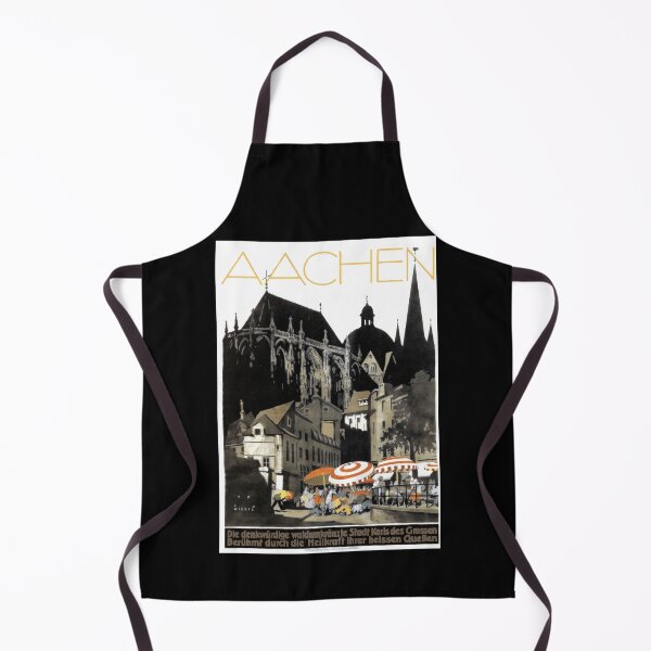 Item preview, Vintage Travel Poster | Aachen Germany Art | Wiertz Design | Aachen Cathedral Print | UNESCO Heritage & Spa Town Decor designed and sold by artofuniverse.