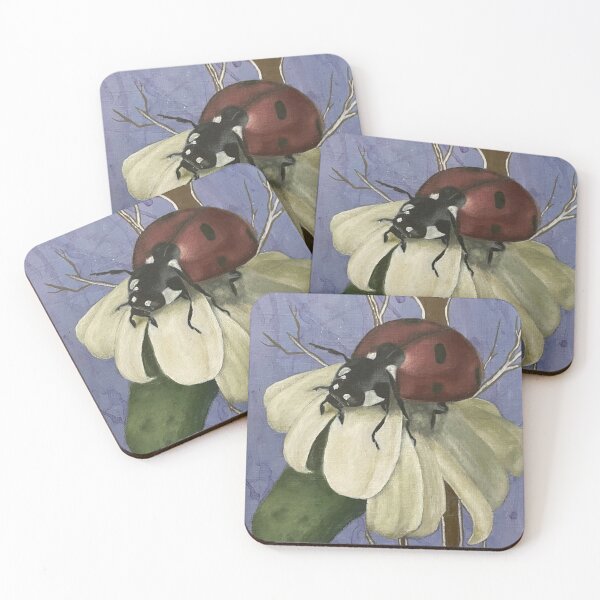 Item preview, ladybug on a daisy painting designed and sold by June Clancy.