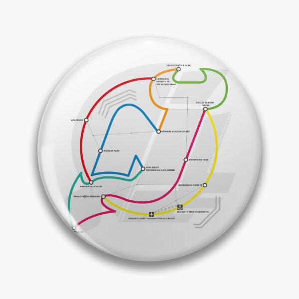 Item preview, Newark Subway Map – New Jersey Devils Hockey Logo Style designed and sold by Mavric Design.