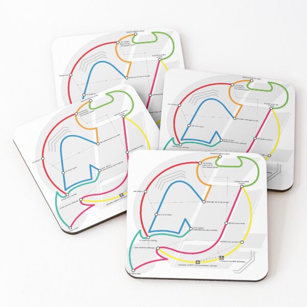 Item preview, Newark Subway Map – New Jersey Devils Hockey Logo Style designed and sold by Mavric Design.