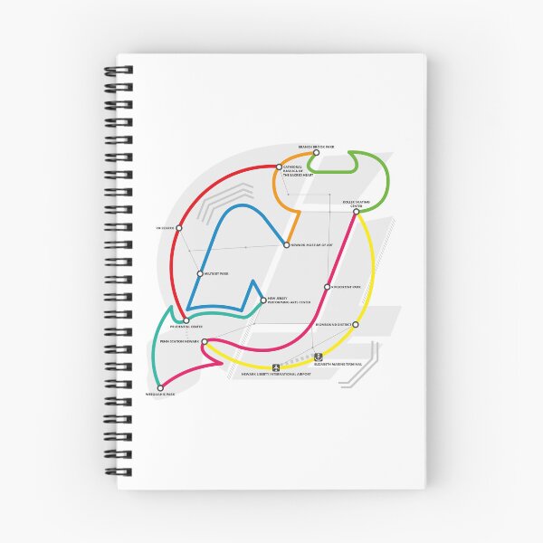 Item preview, Newark Subway Map – New Jersey Devils Hockey Logo Style designed and sold by Mavric Design.