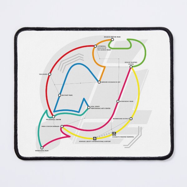 Item preview, Newark Subway Map – New Jersey Devils Hockey Logo Style designed and sold by Mavric Design.