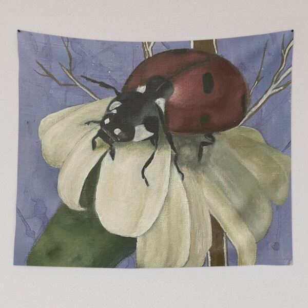 Item preview, ladybug on a daisy painting designed and sold by June Clancy.